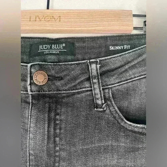 Judy Blue Washed Black Skinny  Fit Ankle jeans , sz 11/30 - Picture 6 of 9